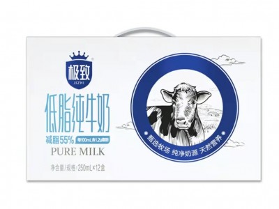 极致低脂纯牛奶 250ml*12盒 39.90元/箱图2