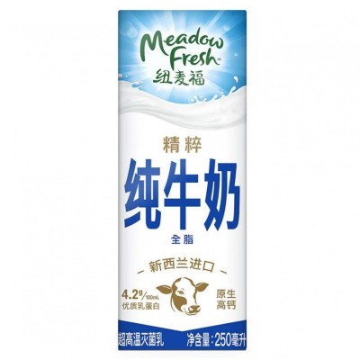 纽麦福新西兰进口精粹纯牛奶 4.2g高蛋白高钙全脂 250ml​*24盒 整箱装图2