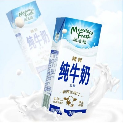 纽麦福新西兰进口精粹纯牛奶 4.2g高蛋白高钙全脂 250ml​*24盒 整箱装图4