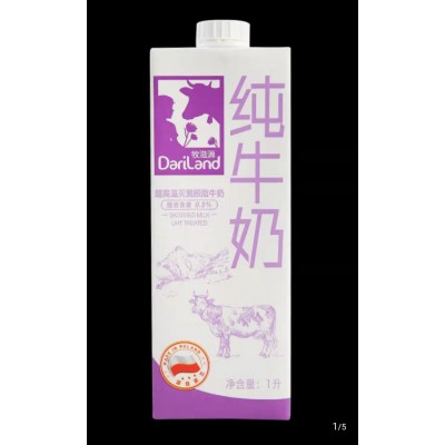 波兰原装进口 牧滋源 脱脂纯牛奶 超高灭菌1L装图2