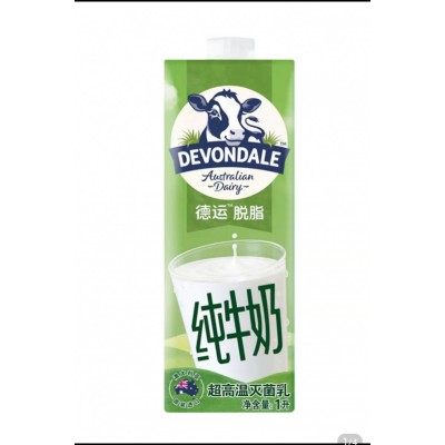 德运 澳大利亚原装进口 脱脂纯牛奶 1升装 *10图4