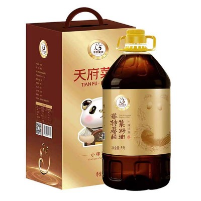 天府菜油四川浓香菜籽油小榨工艺 非转基因 浓香菜籽油 礼盒装5L/桶图3
