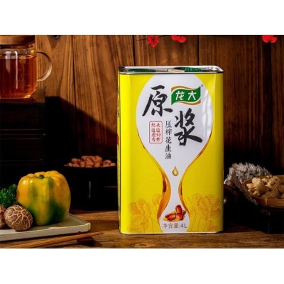 龙大食用油原浆压榨花生油 头道初榨4L/桶图5