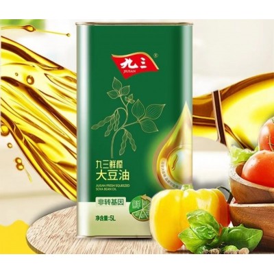 九三鲜榨非转基因 鲜豆 鲜榨 鲜香大豆油5L/桶图5