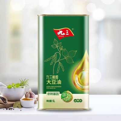 九三鲜榨非转基因 鲜豆 鲜榨 鲜香大豆油5L/桶图2