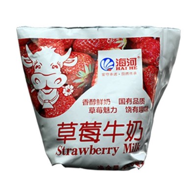海河草莓口味牛奶 220ml*10包 整箱装图3