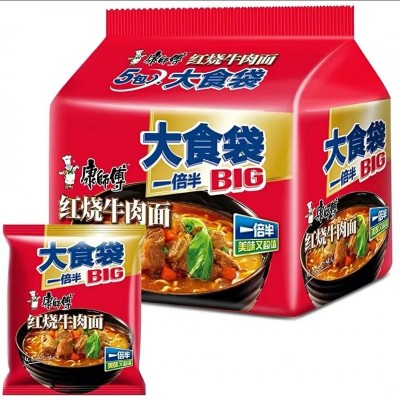 康师傅红烧牛肉面145g*5袋图3