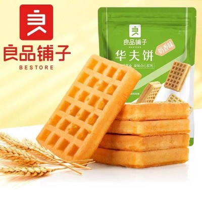 良品铺子 华夫饼奶香味 零食袋装224g图3