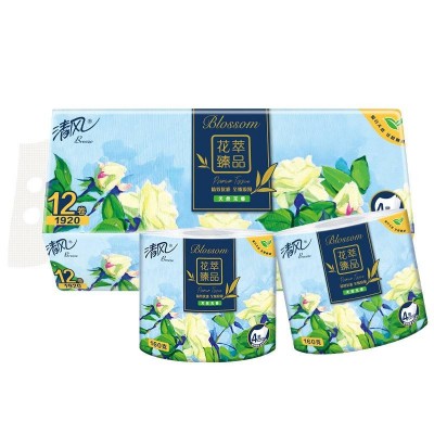 清风卷纸 花萃臻品160g*12卷 4层加厚卫生纸图6