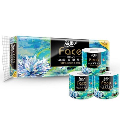 洁柔卷纸油画Face 加厚4层200g卫生纸*10卷图3