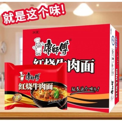 康师傅经典红烧牛肉面104g*24袋/箱图2