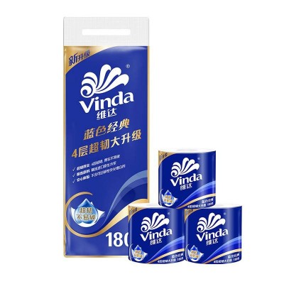 维达蓝色经典有芯卷纸4层10卷180g图2