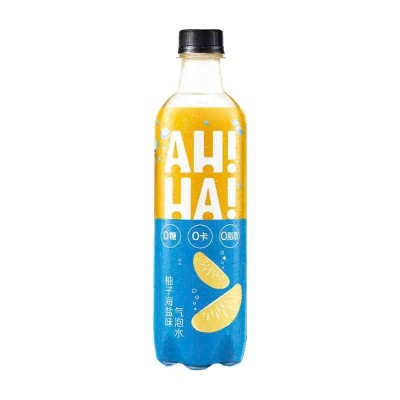 海象人小宇宙AHHA气泡水汽水 柚子海盐味 480ml*12图2
