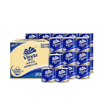 维达蓝色经典4层有芯卷纸200g*27卷图3
