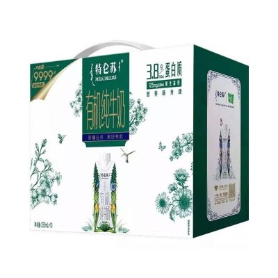 蒙牛特仑苏3.8g乳蛋白有机全脂纯牛奶 灭菌乳利乐梦幻盖 250ml×10包/箱图2