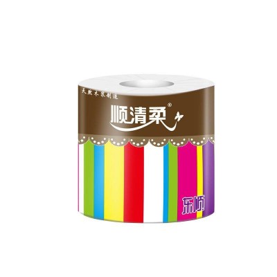 顺清柔卫生纸彩虹系列5层200g有芯卷纸27卷图3