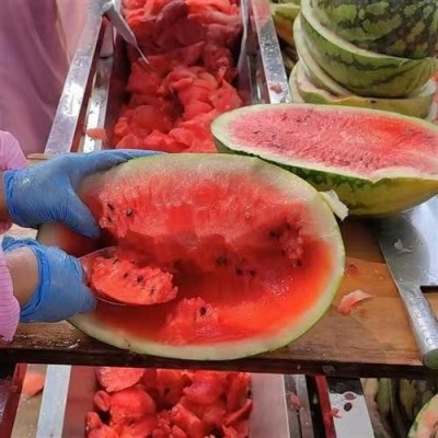 正宗冰糖麒麟西瓜  红壤冰糖西瓜皮薄多汁 一颗装 5-7斤/盒装图4