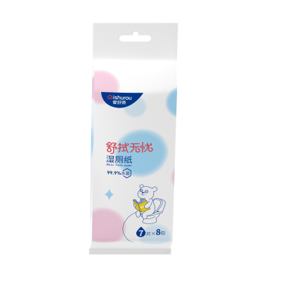 爱舒柔湿厕纸迷你装7片*8包*8提图3