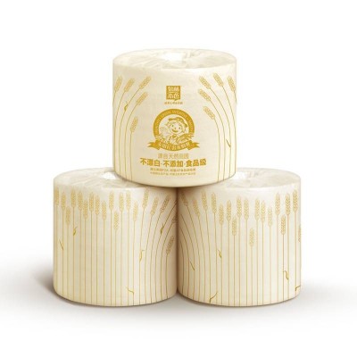 泉林本色卷纸3层218节*12卷卫生有芯厕卷纸(易溶环保 原生浆图2