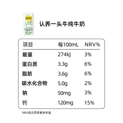 认养一头牛纯牛奶 200ml*12盒 整箱装图5