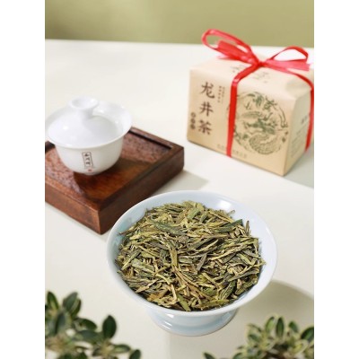 新茶上市西湖牌雨前浓香龙井茶茶叶正宗250g散装绿茶茶厂春茶图2