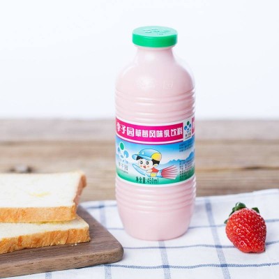 李子园草莓风味甜牛奶 450ml*10瓶 整箱装图3