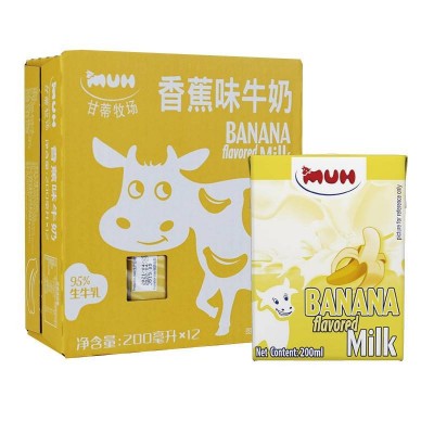 甘蒂牧场(MUH)丹麦进口香蕉味牛奶风味乳 200ml*12盒 整箱装图2