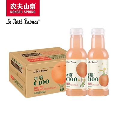 农夫山泉 水溶C100西柚汁饮料445ml*15瓶整箱装补充维生素C图4