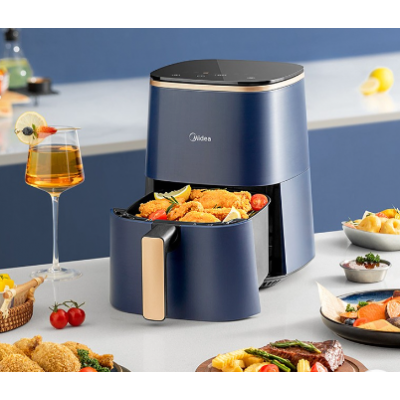 美的(Midea)空气炸锅家用智能无油煎炸锅多功能全息触屏4L图5