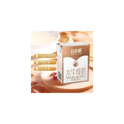 百菲酪水牛纯奶营养早餐4.0g优质乳蛋白纯水牛奶 200ml*12盒 整箱装图5