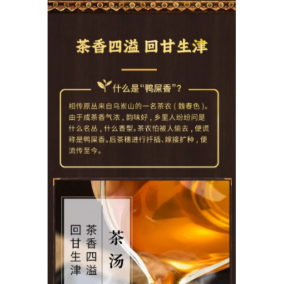 千庭鸭屎香茶叶礼盒装 凤凰单枞潮州乌岽高山单丛乌龙茶500g图4