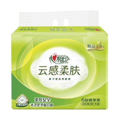心相印云感立体压花抽纸3层s码100抽*6包图5