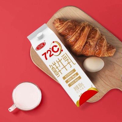 三元每日鲜72°C鲜牛乳 950ml*6盒整箱图2