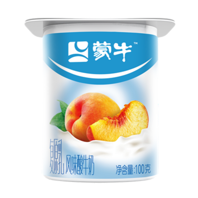 蒙牛风味酸牛奶 黄桃味 100g*8杯*12排 整箱装图3