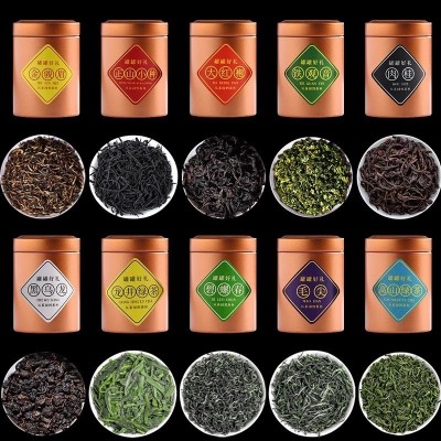 小罐装茶叶十大名茶组合特级优质大红袍金骏眉正山小种茶叶礼盒装图3