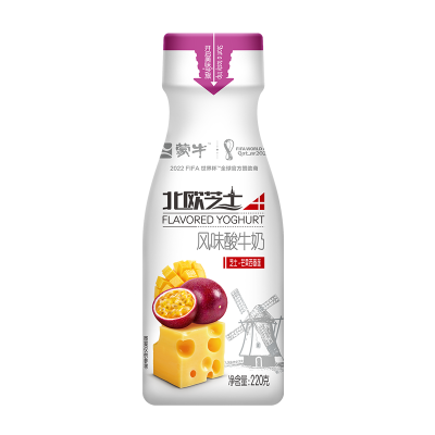 蒙牛北欧芝士风味酸奶 芒果西番莲 220g*12盒 整箱装图5