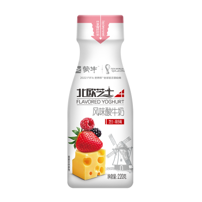 蒙牛北欧芝士风味酸牛奶 混合莓220g*12瓶 整箱装图4