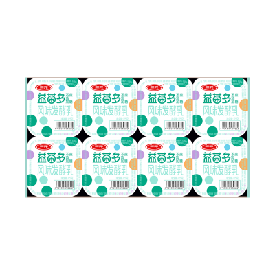 三元无蔗糖益菌多酸牛奶 125g*8杯*6盒 整箱装图5