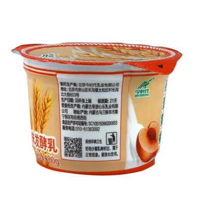 今时代燕麦黄桃果粒风味发酵乳 180g*10图2