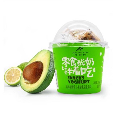 今时代零食牛油果果粒酸奶 185g图2