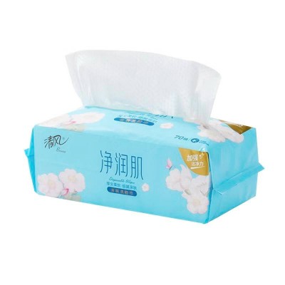 清风净润肌棉柔巾70抽1包图2