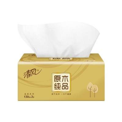 清风原木纯品金装软抽3层6包图6