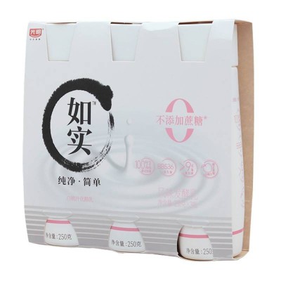 光明如实白桃汁风味发酵乳 250g*3瓶 整箱装图2