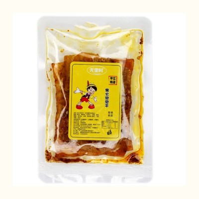 湖南平江泡泡干特产豆干小零食鱼豆腐豆皮辣条零食豆腐皮豆制品15g*10包图2