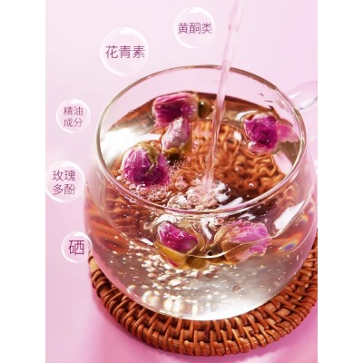 玫瑰花茶干玫瑰干花泡茶花茶重瓣平阴旗舰店泡水茶叶冲泡花草茶图3