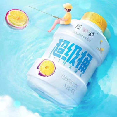 简爱超级桶百香果风味发酵乳 450g图2