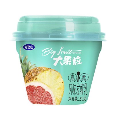 完达山凤梨西柚大果粒酸奶 180g 整杯装图5