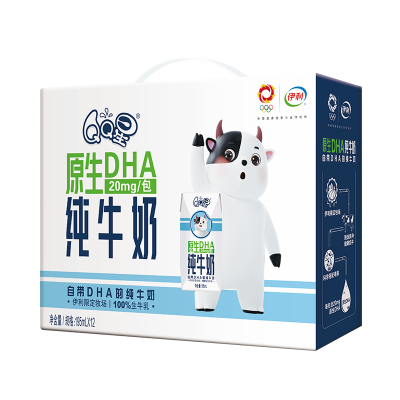 伊利QQ星DHA纯牛奶 195ml*12盒/箱 十箱起售 39.9元/箱图2
