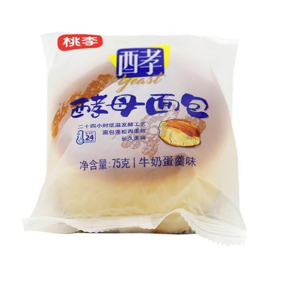 桃李酵母面包 牛奶蛋羹味 75g 整袋装(十袋起售）图2