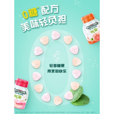绿箭新品气泡酒味无酒精0糖薄荷糖 20g*4罐 整罐装图3